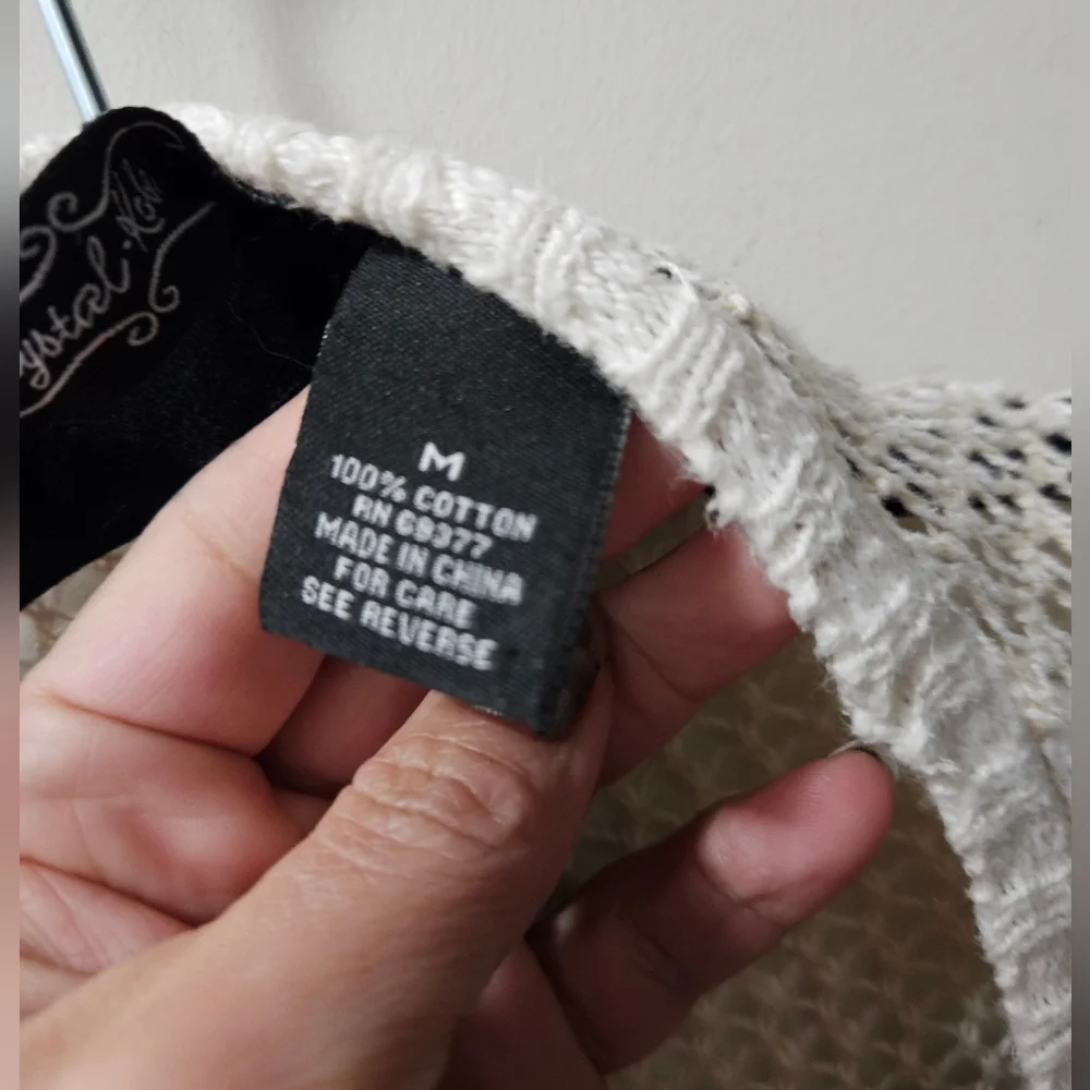 Crystal Kobe M cotton lace open sweater - Picture 8 of 10